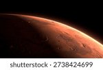 Mars Surface 3D Rendering Image