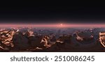 Martian landscape. HDRI . equidistant projection. Spherical panorama. panorama 360. environment map, 3d rendering