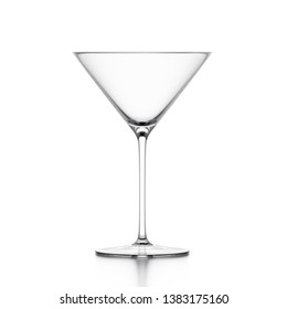 Martini Cocktail Glass Isolated On White Background. 3d Illustration