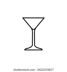 Martini cocktail glass vector icon  - Powered by Shutterstock