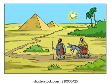 Mary And Joseph Run Away To Egypt (Christmas Story)