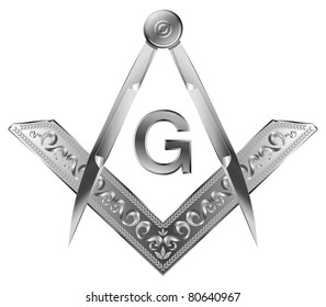 Masonic Square And Compass - Raster Version