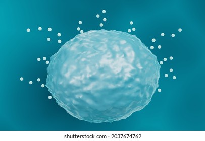 Mast Cell, Histamine Release 3d Illustration