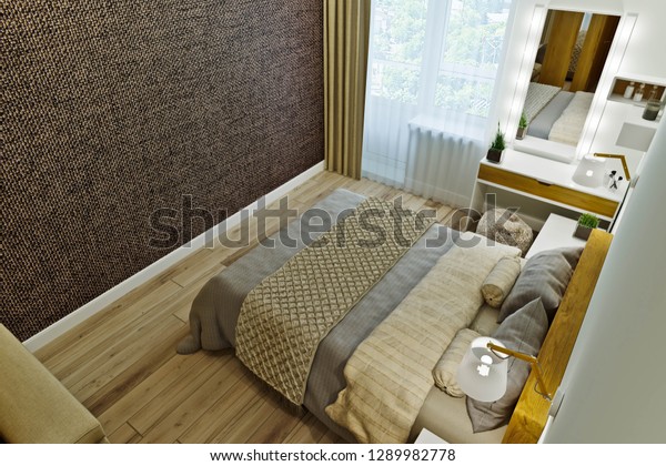 Master Bedroom Dressing Room Modern Style Stock Illustration