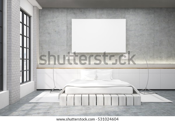 Master Bedroom Modern House There Large Stock Illustration