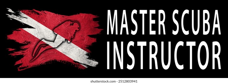 Master Scuba Instructor, Diver Down Flag, Scuba flag, Scuba Diving