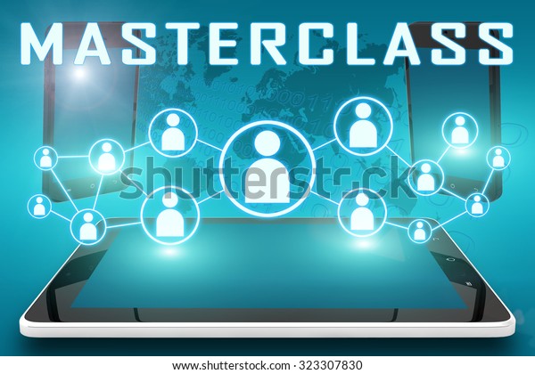 Masterclass Text Illustration Social Icons Tablet Stock Illustration 323307830 3359