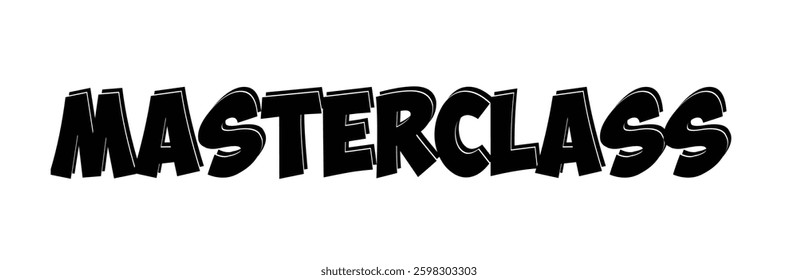 Masterclass text on white background.