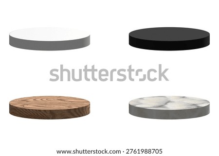 Material Texture Round Platforms Collection