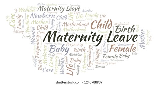 Maternity leave word cloud.