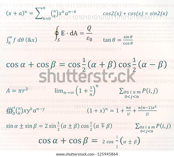 Math Background Stock Illustration