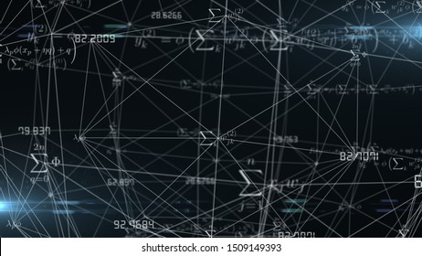 Math equation. formulas and mathematics equations in school study - illustration rendering