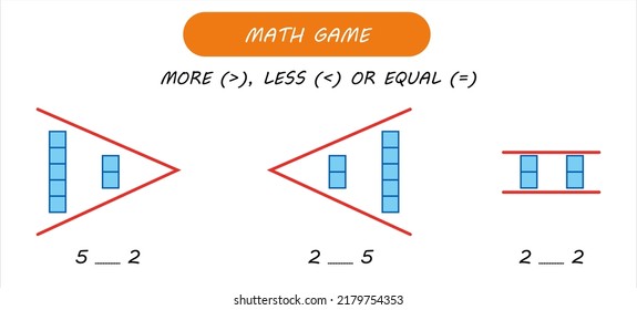 Math Game Kids Compare Pairs Numbers Stock Illustration 2179754353 ...