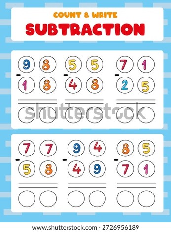 Math Worksheet Practice Printable for Kids | Printable math practice worksheet designed to help children improve basic math skills through simple and engaging exercises.