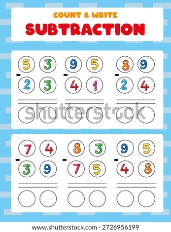 Math Worksheet Practice Printable for Kids | Printable math practice worksheet designed to help children improve basic math skills through simple and engaging exercises.