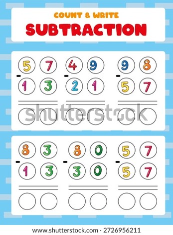 Math Worksheet Practice Printable for Kids | Printable math practice worksheet designed to help children improve basic math skills through simple and engaging exercises.