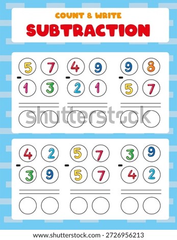 Math Worksheet Practice Printable for Kids | Printable math practice worksheet designed to help children improve basic math skills through simple and engaging exercises.