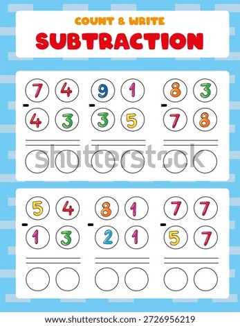 Math Worksheet Practice Printable for Kids | Printable math practice worksheet designed to help children improve basic math skills through simple and engaging exercises.