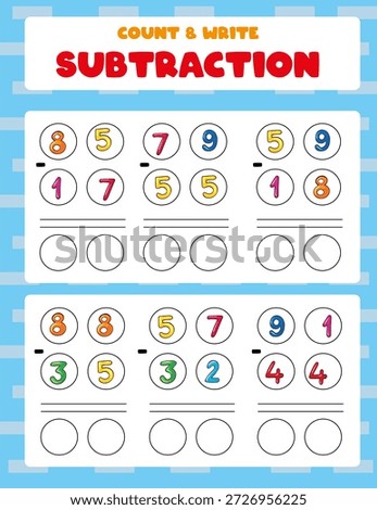 Math Worksheet Practice Printable for Kids | Printable math practice worksheet designed to help children improve basic math skills through simple and engaging exercises.