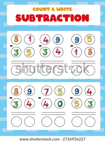 Math Worksheet Practice Printable for Kids | Printable math practice worksheet designed to help children improve basic math skills through simple and engaging exercises.