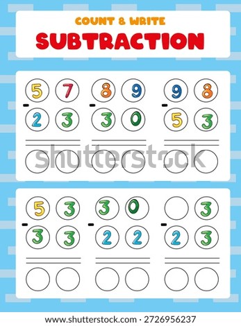 Math Worksheet Practice Printable for Kids | Printable math practice worksheet designed to help children improve basic math skills through simple and engaging exercises.