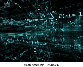 Mathematical Formula series. Background composition of  mathematical formulas and design elements in perspective to complement your layouts on subject of business, science, education and technology