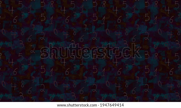 Mathematical\
studies with an educational pattern of digits and numbers\
representing the various arithmetic operations taught in the\
school, for artistic decoration and\
design