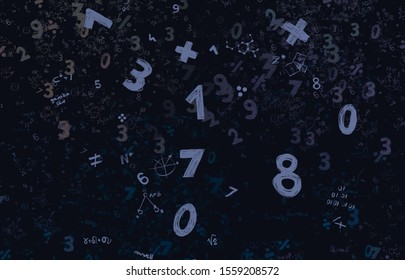 Mathematical Symbols On Constant Background Handmade Stock Illustration ...