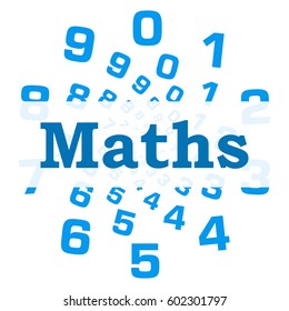 Maths Blue Numbers Circular 
