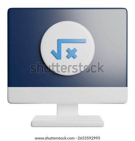 Maths Calculator Mathematics Maths Calculator Mathematics 3D Rendering Icon Illustration