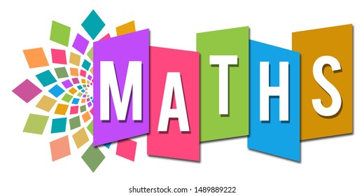 Maths Text Written Over Colorful Background Stock Illustration ...