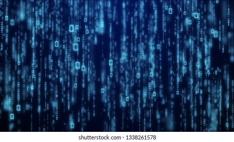Matrix Byte Binary Data Rian Code Stock Illustration 1338261578