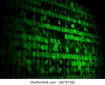 Matrix Code Copyspace Showing Digital Numbers Programming Background