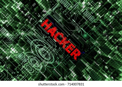 Matrix system hacker abstract digital technology background.