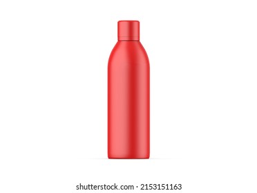 Matte Cosmetic Bottle With Cap For Liquid Soap, Gel, Lotion, Cream, Shampoo, Bath Foam And Other Cosmetics, 3d Render Illustration.