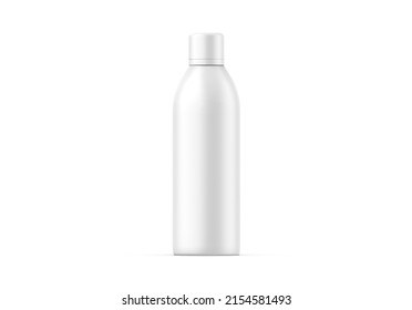 Matte Cosmetic Bottle With Cap For Liquid Soap, Gel, Lotion, Cream, Shampoo, Bath Foam And Other Cosmetics, 3d Render Illustration.