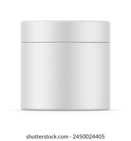 Matte cosmetic cream jar mockup template for branding, 3d illustration