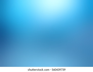 Matte Icy Bright Blue Blurred Background. Abstract Winter Frosty Texture. Cold Fog. Deep Water Abstraction. Soft Gradient.