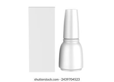 Matte Nail Polish Bottle Mockup Isolated On White Background. 3d illustration - Powered by Shutterstock