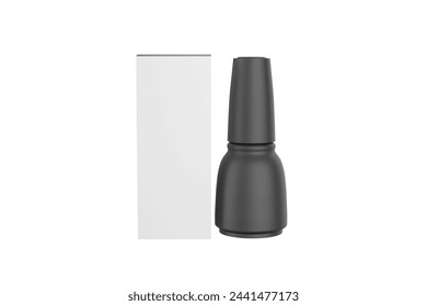 Matte Nail Polish Bottle Mockup Isolated On White Background. 3d illustration - Powered by Shutterstock