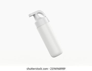 Matte Thermos Bottle Mockup Isolated On White Background. 3d Illustration 