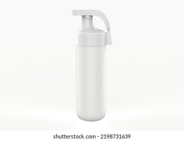 Matte Thermos Bottle Mockup Isolated On White Background. 3d Illustration 