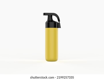 Matte Thermos Bottle Mockup Isolated On White Background. 3d Illustration 