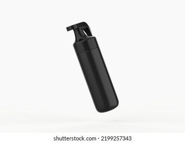 Matte Thermos Bottle Mockup Isolated On White Background. 3d Illustration 