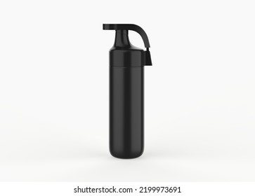 Matte Thermos Bottle Mockup Isolated On White Background. 3d Illustration 