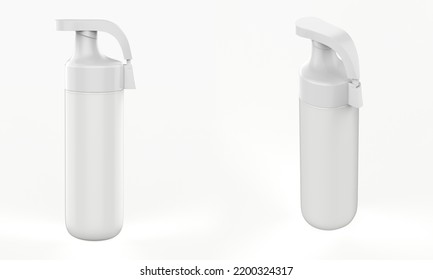 Matte Thermos Bottle Mockup Isolated On White Background. 3d Illustration 