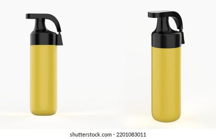 Matte Thermos Bottle Mockup Isolated On White Background. 3d Illustration 