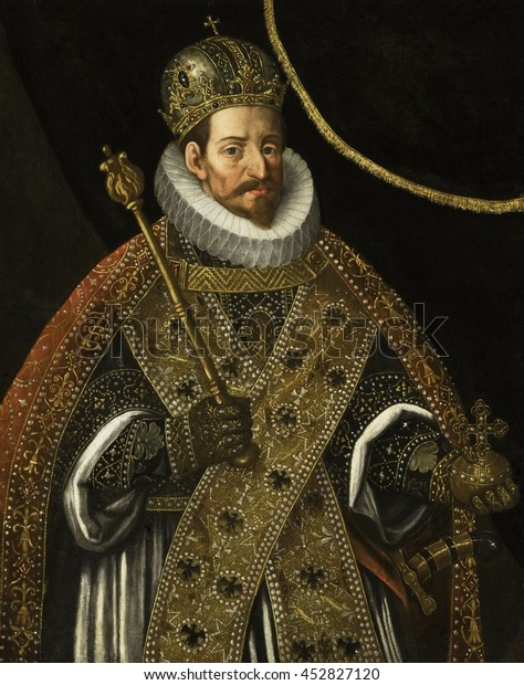 Matthias, Emperor of the Holy Roman Empire, Hans von\
Aachen (by circle of), 1600-25, German painting, oil on canvas.\
Matthias was King of Hungary, Croatia, and Bohemia. He was the\
Governor-General\
of