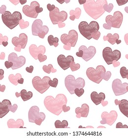 Seamless Vector Pink Blush Mauve Heart Stock Vector (Royalty Free ...