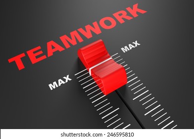 Max Teamwork Value Mixer Slider extreme closeup